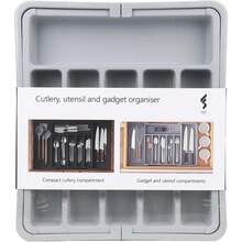 S&F Homes Expandable Cutlery Drawer Organizer, Utensil Drawer Organizer, Flatware And Silverware Holder, Organization And Storage Tray For Kitchen Decor(Gray) - Xám - Xem 6
