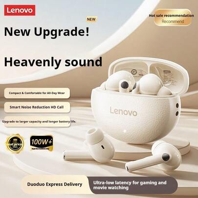  Lenovo EA230P Wireless Bluetooth Cinema-Grade Surround Sound Ultra-Low Latency Bluetooth 5.4 In-Ear Headphones, High-Quality Sound, Long Battery Life, Low Latency, Comfortable For Long Wear, Mini And Compact