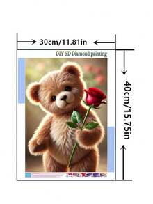 1pc DIY Diamond Painting Kit - Portrait Of A Woman, Home Decor, Full Drill, 30*40cm/40x50cm - Multicolor - View 4