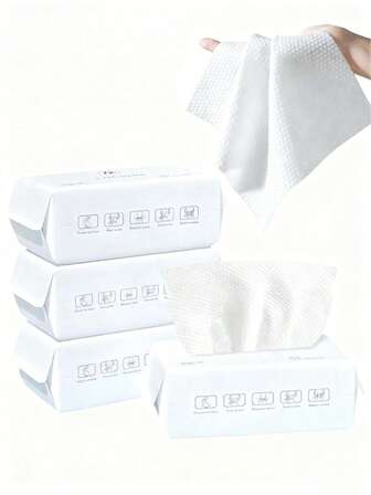 200/100 一次性毛巾，加厚加大面巾，柔软卸妆湿巾，干用，护肤卸妆配件，适合敏感肌肤，干湿两用无纺布，柔软面巾，海滩度假必备，旅行方便。