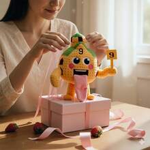 4个“偷走你的大脑”毛绒玩具，67英寸表情丰富的毛绒抱枕娃娃，可爱玩具，粉丝礼物，男女皆宜，生日礼物 - 彩色 - 查看 6