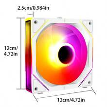 4pcs Modular Interlocking PC Case Cooling Fan, Suitable For 5V 3-Pin Synchronous Air Cooling, Wireless Interlocking Cooling Fan, Temperature Control Silent Cooling Fan For Air Cooling And Water Cooling PC Cases