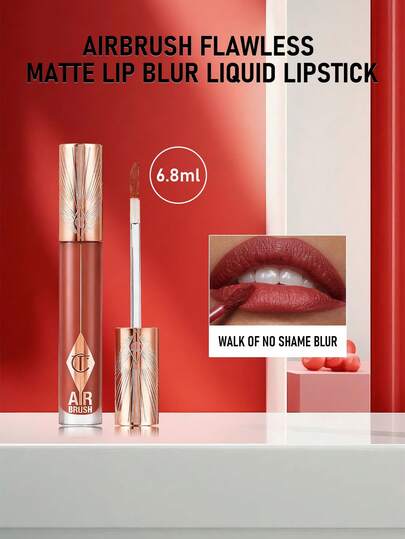  Charlotte Tilbury Airbrush Flawless Matte Lip Blur Liquid Lipstick #Walk Of No Shame Blur Color 6.8ml/0.22 Oz | 超柔雾配方，打造如喷枪般柔焦的妆效 | 持久不拔干的哑光唇色 | 丝绒般柔滑质地，显色度极佳 | 轻盈舒适，全天候持妆 | 柔化唇纹，令双唇更丰盈饱满