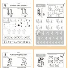 一本蒙特梭利写作入门书，学前书写练习册，脑力训练和专注力练习，纸质，适合作为圣诞礼物、学校用品或返校用品。 - 彩色 - 查看 9