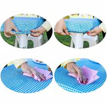 5 Foot 60 X 30 Inch White & Blue Checkered Tablecloth Elastic Corner Fitted Rectangular Folding Vinyl Table Cover Cloth Xmas Plastic Waterproof Picnic Party Home Indoor And Outdoor Use,One-Size,Blue&WhiteChecker60inchx30inchRectangular - 藍白格子圖案,60吋x30吋長方形 - 查看 6