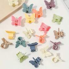 10/20pcs Hollow Butterfly Shaped Hair Clips In Macaron Colors, Elegant Non-Slip, Suitable For Women's Daily Wear, Fashionable Hair Accessories, Winter Hair Decor - Multicolor - View 5