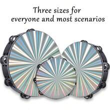 1pc 6/8/10inch Handheld Tambourine, Double Row Jingles Orff Percussion Instrument, For Ktv, Parties Atmosphere Holiday Gifts,Single Row Jingles Tambourine,Musical Instrument - Multicolor - View 4