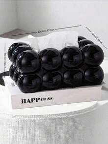 1pc Large Luxury Home Desktop Cloud-Shaped Tissue Box, Paper Towel Holder, Bedroom, Desktop, Paper Storage Box, Tissue Box Cover, Black, Paper Napkin Rack, Paper Towel Dispenser - Multicolor - View 5