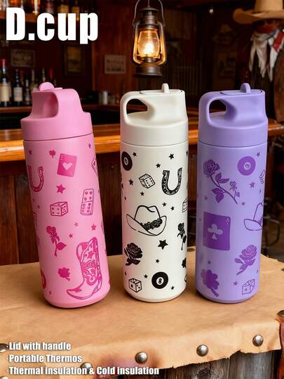 1 pieza Vaso aislado de doble pared de acero inoxidable de 550ml, taza para bebidas calientes y frías, taza de café, taza de té, adecuado para exteriores, hogar, oficina, a prueba de fugas, regalo para el Día de San Valentín, Día de la Madre, cumpleaños, vacaciones