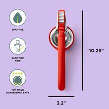 Chef'n FreshForce Exprimidor de limon de citricos prensa manual con potencia de doble engranaje para una maxima extraccion de jugo duradero naranja caqui - NaranjaPersimmon - Ver 2