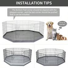 - Bolgrafo impermeable para perro, cubierta inferior para interiores y exteriores, se adapta a todos los bolgrafos de ejercicio de 24 pulgadas de ancho, 8 paneles parque infantil no incluido - inicial - Ver 5