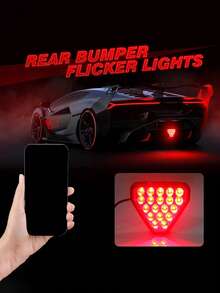 19颗LED三角形汽车尾门刹车灯倒车转向灯遥控适用于轿车、卡车、越野车