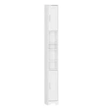 HaluPeit Bathroom Cabinet, Narrow High Bathroom Cabinet, Tall Bathroom Cabinet, Bathroom Cabinet With Open Compartment And Door, Adjustable Shelves, Space-Saving Bathroom Shelf, Bathroom Furniture, Modern, 20 * 20 * 180 Cm White - trắng - Xem 6