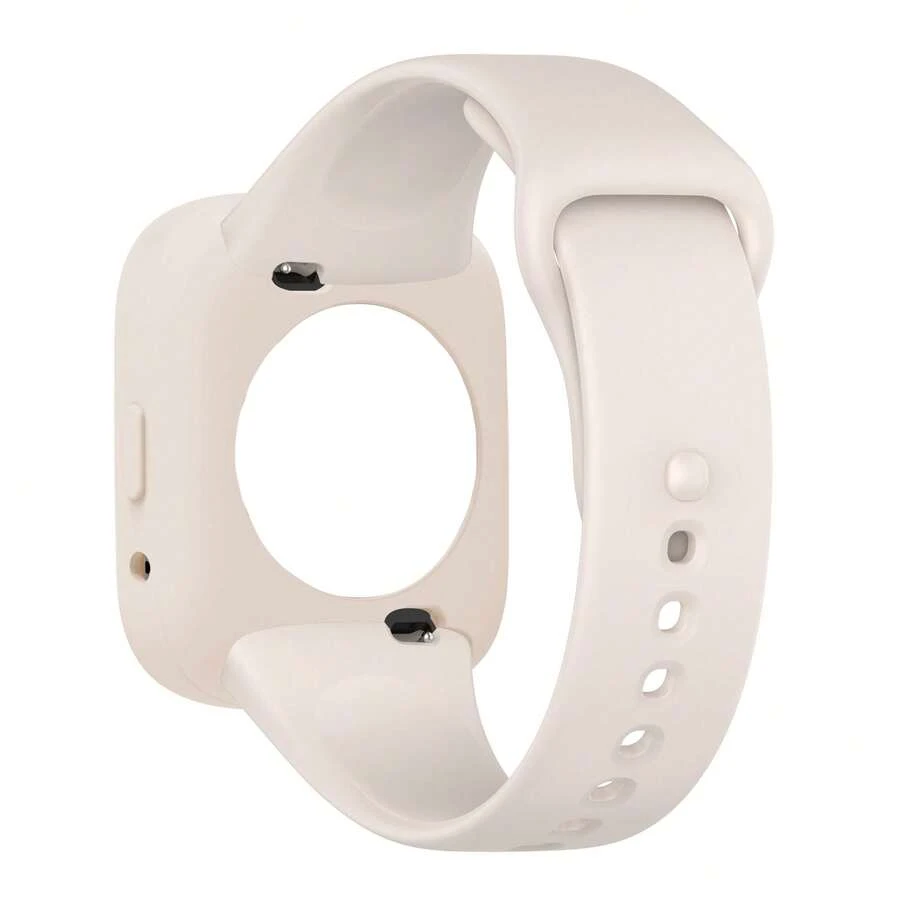 一套硅胶透气运动表带 + 硅胶保护壳，适用于 Redmi Watch 3 Active/Lite，透气防摔表带，男女通用，适用于 Redmi Watch 3，智能手表表带配件套装