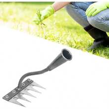 Garden Rake Lawn afloja Herramientas manuales y sólidas versátiles para jardín en el Propietario de la casa Gratuita HOF 5 DientesGarden Rakes - 5 días - Ver 3
