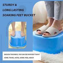 AWYYFoot Soaking Bath Basin Soaking Tub Large Basin Feet Pedicure Foot Massager Ideal For Relaxation And Stress Relief - Perfect For Home And Spa Use Blue - Blue - View 2