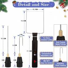 聚苯乙烯 (EPS) 切割、热切割工具、泡沫切割机、电热丝泡沫切割机、模型制作工具、聚苯乙烯模型切割和雕刻、泡沫雕刻工具、轻质材料切割、DIY 聚苯乙烯模型切割和雕刻、热切割设备、泡沫模型制作、热切割笔尖、温度可调、热熔切割、高温切割、温度控制、电热切割、三合一 DIY 手工热切割工具套件(适用于软木、泡沫、KT 板)、3D 打印修改切割笔、热刀雕刻机 - 深黑色 - 查看 5