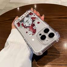 Gnome Peace, una funda para teléfono pacífica Compatible con fundas para teléfonos   17  16 Pro Max  15 Pro Max  13 y  12 Hecho de material de TPU, brinda protección contra golpes y caídas Es un gran regalo para familiares, amigos, novios, novias de otoño Día de Muertos y Halloween - transparente - Ver 2