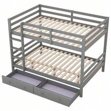 Kids Bed Frames, Headboards & Footboards - Gray + Pine + 140cm*200cm - View 9