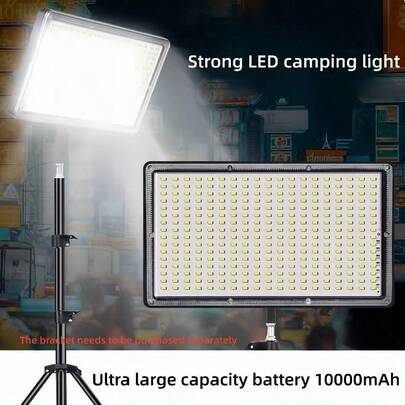 Rechargeable Portable LED Camping Light With Push-Button Switch-Three-Color Dimming, Dual-Use Handheld/Stand Design, Adjustable Night Light. Ideal For Indoor Power Outages, Outdoor Camping, And Focused Lighting Needs.