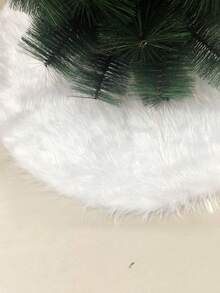 1 chiếc váy cây thông Noel mềm mại, váy nhung trắng, tiệc Giáng sinh vui vẻ, trang trí cây thông Noel, thảm trang trí cây thông Noel năm mới - trắng - Xem 10