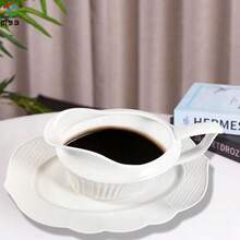 MBB 15盎司陶瓷酱汁船带沥水架，一套，含托盘，适用于沙拉酱、奶精、肉汁、黑胡椒等；优雅浮雕酱汁碗带托盘和大把手，非常适合盛放火鸡肉汁、沙拉酱、奶精、牛奶、肉汤等；白色款可用于微波炉和洗碗机，金色款不建议用于微波炉。 - 彩色 - 查看 6