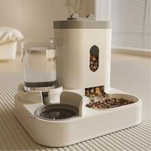 Dog Bowl Cat Food Bowl 2 In 1 Pet Automatic Feeder And Waterer Food Container Supplies, Extra-Large Capacity 2500 Ml,Suitable For Puppies And Kittens - 1公升 - 查看 3