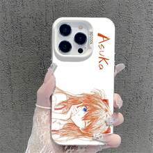 Line-Art EVA Case for  17 ProMax – 16 Color-Silver, 15 Silicone, 14 Men/12 Women,  13 New 8 Soft XS Premium Plus Full-Cover 11 Shockproof Mini Shell – Asuka 12, Rei 11, Shinji 10, Kaworu 9 Anime 7, JP Style 6, Series 5 Collectible - transparente - Ver 11