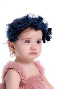 婴儿花朵装饰头带爱心情人节 - 淺粉色 - 查看 13