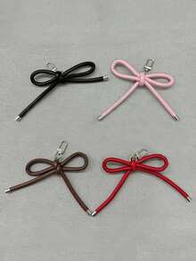Yogodlns INS Style, Sausage Dog Keychain, Key Chain Pendant, Key Fob With Knot Decor Lanyard, Suitable For Women, For Work/School, Small Gift - Multicolor - View 8