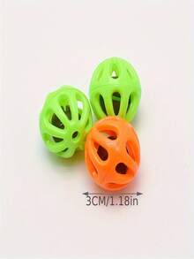 10/20/30pcs Parrot Toy Bells - Durable Plastic Material, Chewable, Interactive Play Balls With Ventilation Holes, Vibrant Colors (Pink, Green, Yellow, Orange, Red) - Cage Accessories, For Stimulating Intelligence, Relieving Boredom, Chewable Bird Toys | Interactive Bird Toys | Bird Toys - Multicolor - View 8