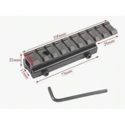 Mount Adaptador/elevador De Trilhos De 11mm Para 20mm 10cm