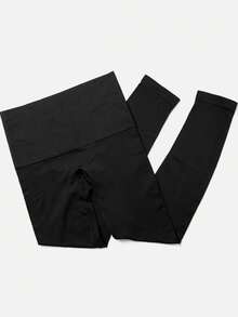 Anti Cellulite Women High Waist Tummy Control Leg Shaping Abdomen Compression Leggings Thigh Slimmer Slimming Body Shaper Sculpting Shapewear Butt Lifting Black Pants Skinny Stretchy - 黑色 - 查看 11