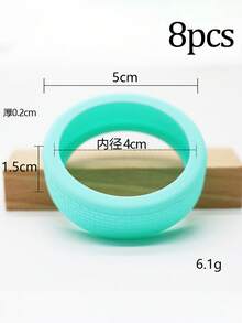 8个硅胶行李箱轮保护套，静音减震轮套，运动风格旅行配件 - 易于安装和清洁（直径5厘米） - 彩色 - 查看 16