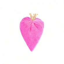 Adornos de corazón de terciopelo para San Valentín, despedidas de soltera y aniversarios de boda. - Burdeos - Ver 4