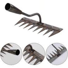 Iron Rake for Gardening and WeedingIronrake The Heavy-Duty Iron Weeding Rake Carbon Steel Garden Weeding Rakes 6ToothGarden Rakes - 6 dientes - Ver 6