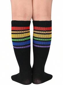 Football Socks For Boys And Girls - Black and White - View 4