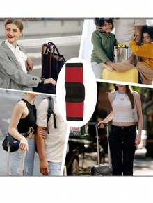 1 PC (Excluding Luggage)Suitcase Handle Pad With Button Opening Design - Ergonomic Non-Slip Grip Cover, Durable Fabric Luggage Accessory With Carry Handle, Compatible With Most Trolley Cases (Ideal Travel Gift) -No Power Required