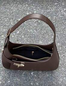 Niche Design Underarm Bag, Chic & Versatile Commuter Shoulder Bag & Handbag - Coffee - View 5