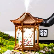 Gazebo Shaped USB Bedroom Humidifier, Creative Hollow Bedroom Night Light, Mini, Ideal For Creating Romantic Ambiance For Christmas, New Year, Independence Day - Multicolor - View 6