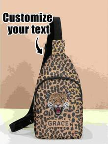 Customized Fashionable Sling Bag, Can Be Customized With Your Unique Design, Text, And Photos, Suitable For Travel, Hiking, And Yoga, Neutral Sports Waist Pack With Adjustable Lightweight Chest Bag - Multicolor - View 7