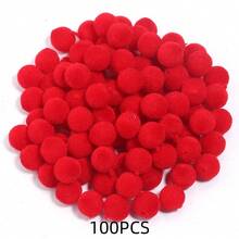 Gói 100 hạt 8mm kết cấu nhung nhiều màu, hạt trang sức màu đỏ tía cổ điển tự làm cho vòng tay, vòng cổ, hoa tai, đồ trang trí cây thông Noel, đồ thủ công, mặt dây chuyền, phụ kiện - Da lộn tròn - Xem 17