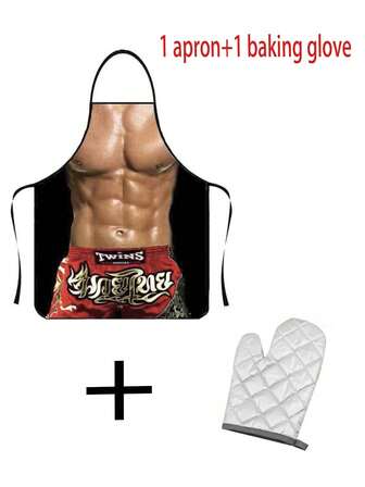 1. 防水、防油、无袖、肌肉款男士围裙，适合厨房使用，是节日聚会和厨房必备，也是新年送礼佳品。