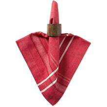DII 100% algodón, Lavable a máquina, Mantel Individual a Rayas francesas para cenas, Verano y picnics Aire Libre, (Red Stripes), Table Runner - 14 x 72, 1(Rojo (Red Chambray)) - Multicolor - Ver 2