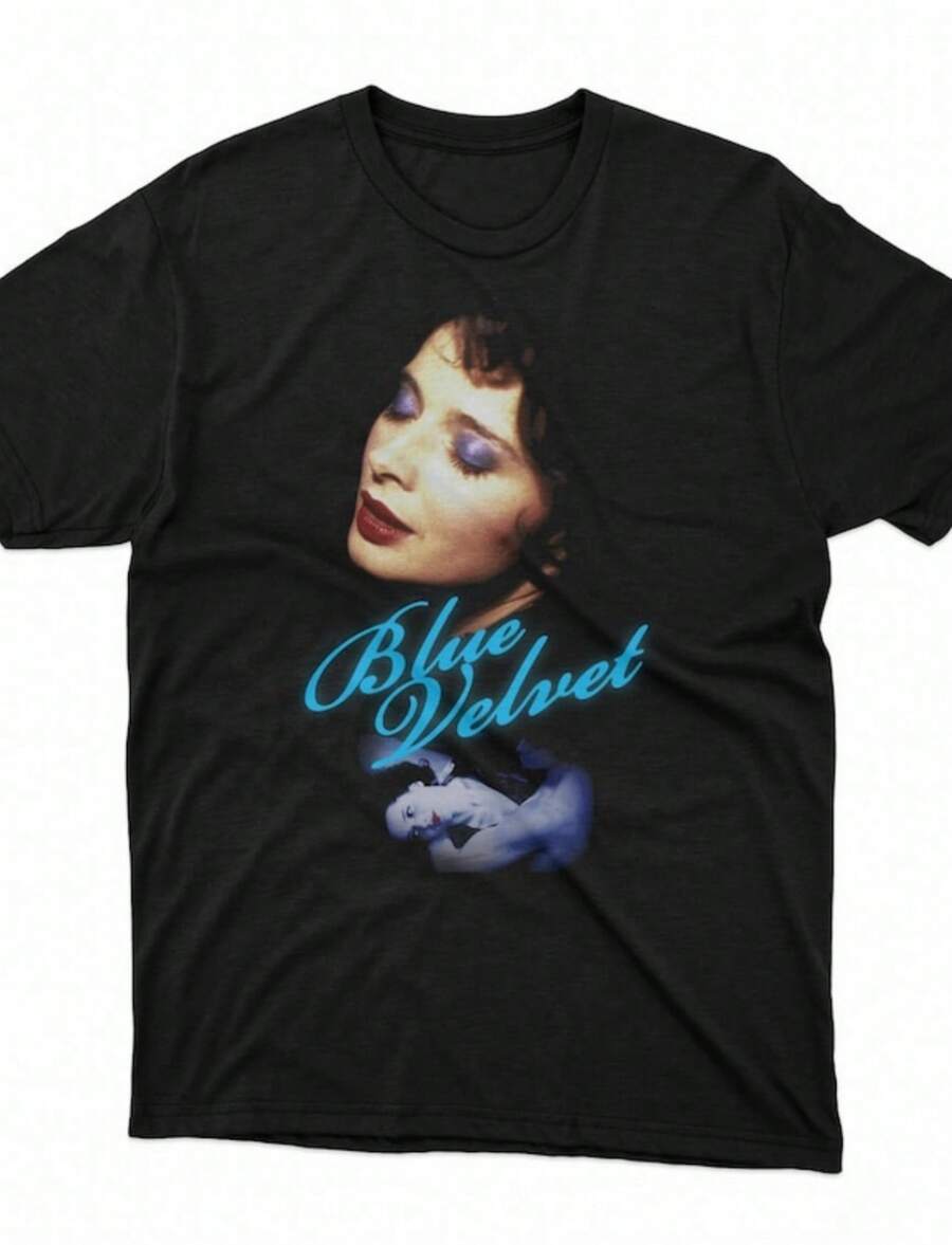 Blue Velvet Shirt, David Lynch Movie Tee, Blue Velvet Cinema Shirt, Mulholland Drive, Lost Highway - màu đen - Xem 1