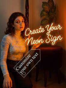 Customized Neon Name Sign, Wedding Decor, Neon Name Light, Kids LED Neon Light, Personalized Gift, Bedroom Decor, Home Decor USB LED Lamp, Birthday Gift, Nursery Sign, Nursery Letters, Kids Room Decor, Unique Ideal Gift For Men Or Women, Children's Day, Father's Day, Graduation, Wedding, Housewarming, Living Room, Bedroom, Office, Tea Room, Home, Bathroom - Multicolor - View 6