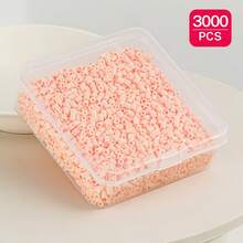 1 Box (3000pcs) 2.6mm Pink Tone Large Hole Mini Fuse Beads - DIY Jewelry Making, Pixel Art & Craft Mosaic Colorful Plastic Beads - Durable Crafting Supplies For Jewelry Designers
