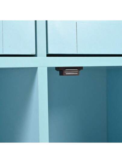 139x46(71)X91.5 Cm Large Esswagen/Anrichte, Korpus Blau Arbeitsplatte In Massivholzmaserung, Klappbare Arbeitsplatte, Ablagetür, Rollen, Auswechselbare Massivholzfüße, Geeignet Für Esszimmer, Küche view 5