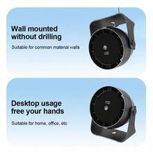 Desktop Fan High-Speed 100 Speed Adjustable Circulating Fan Charging Digital Display Turbine Wall Mounted Desktop Fan - 白色 - 查看 7