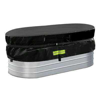 6Ft Stock Tank Horse Trough Cover, Water Trough Cold Plunge Insulated Cover For Horse Trough Rectangular Cold Plunge Ice Bath Tub Cover 2 X 2 X 6 Foot Stock Water Tank Oval Pool Liner Hot Tub,One-Size,6Ft